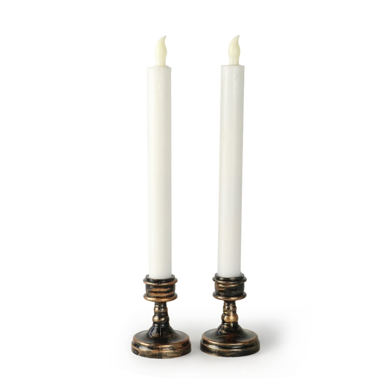 ❣️クリスマス❣️蝋燭 工芸品 2点とローソク台の3点セット Amazon｜JOLIRSBOX 仏具 電池ローソク LEDろうそく 2本セット